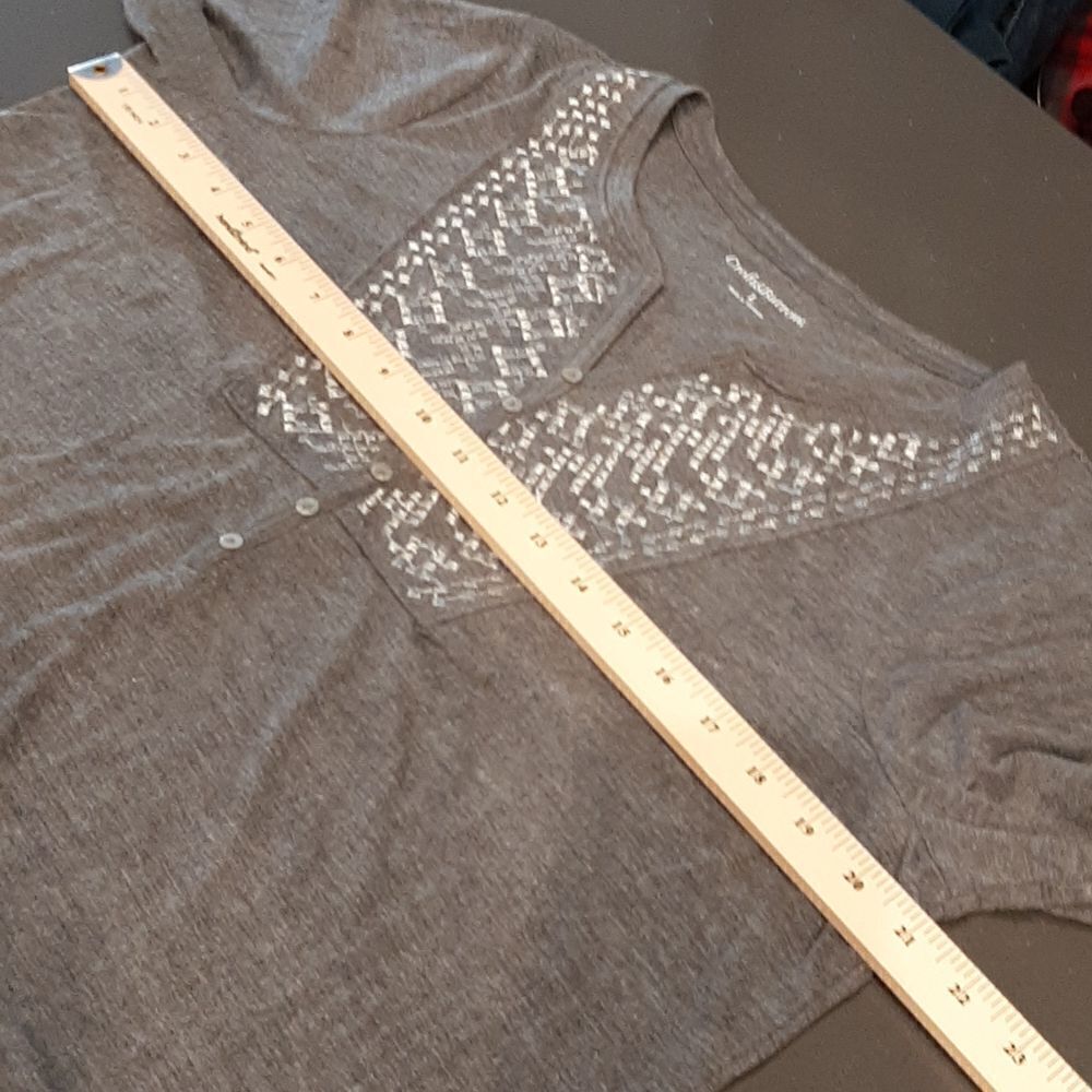 Croft & Barrow Gray Shirt - Picture 4 of 7